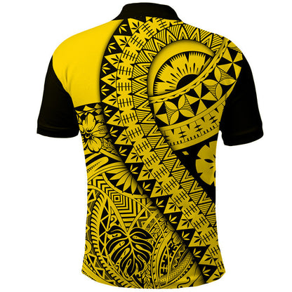 Polynesian Masi Kesa No2 Gold Style Polo Shirt