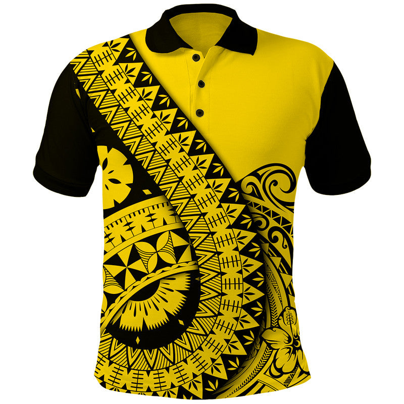 Polynesian Masi Kesa No2 Gold Style Polo Shirt