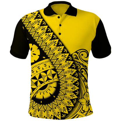 Polynesian Masi Kesa No2 Gold Style Polo Shirt