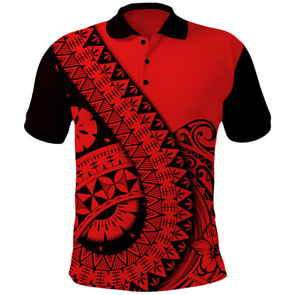 Polynesian Masi Kesa No2 Red Style Polo Shirt