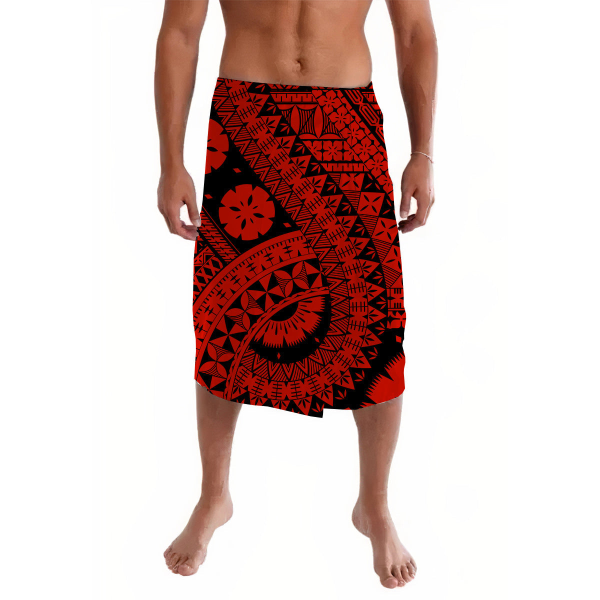 Polynesian Masi Kesa Red Style Lavalava