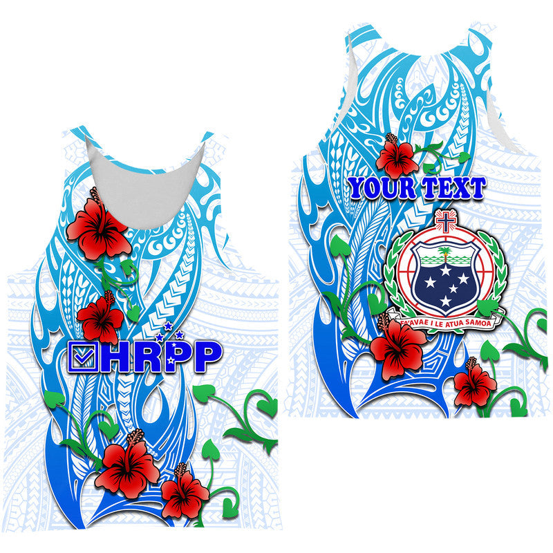 Custom Personalised Special Samoa HRPP Party Men Tank Top Tribal Samoan Hibiscus Design