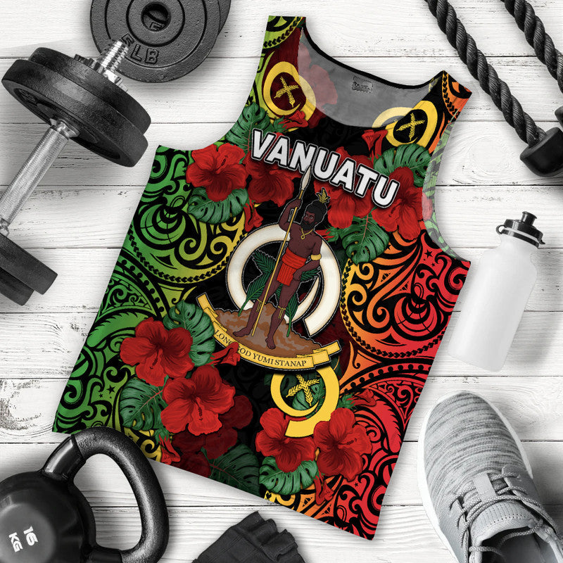 Vanuatu And Hibiscus Men Tank Top