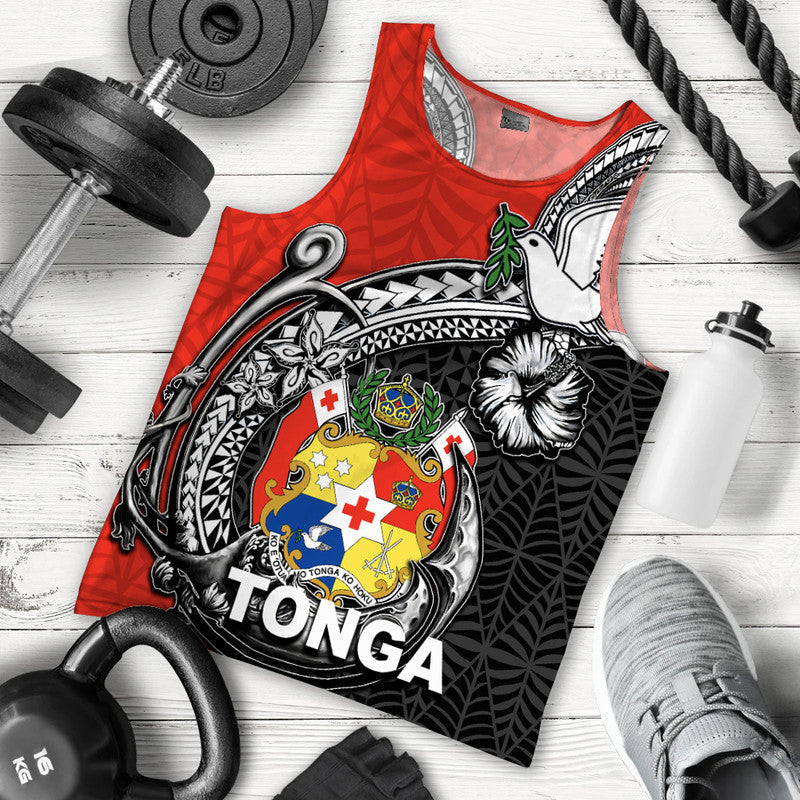 Tonga Hook Tattoo Men Tank Top Black