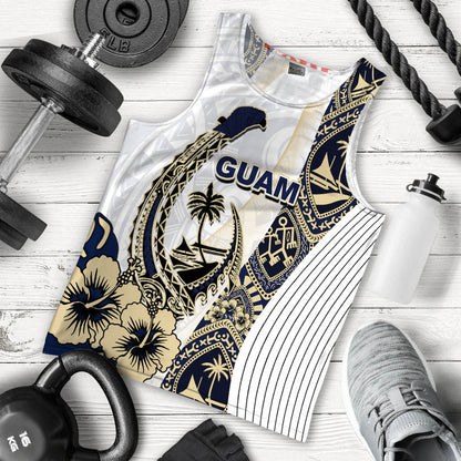 Guam Fish Hook Men Tank Top White Style