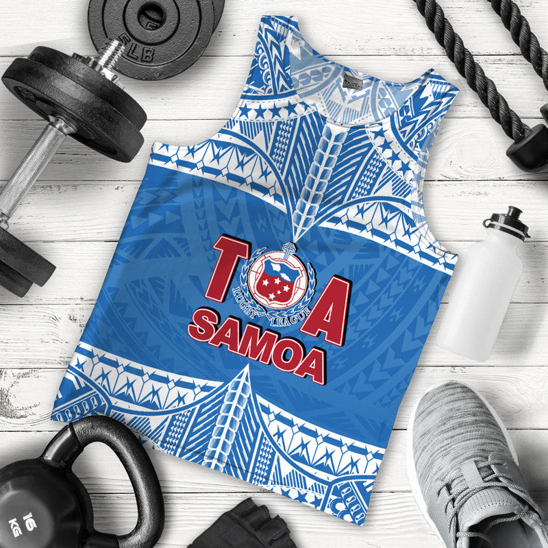 Toa Samoa Rugby Men Tank Top Blue Sky