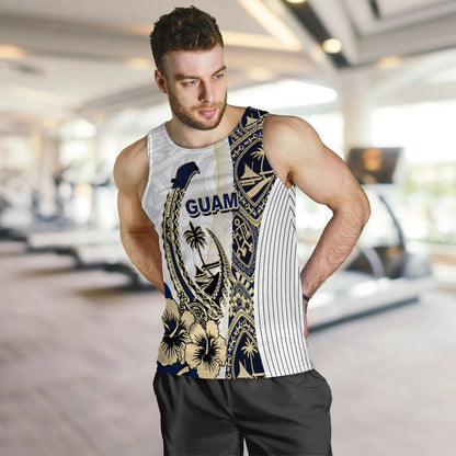 Guam Fish Hook Men Tank Top White Style