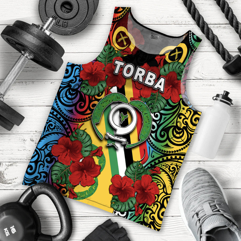 Vanuatu Torba And Hibiscus Men Tank Top