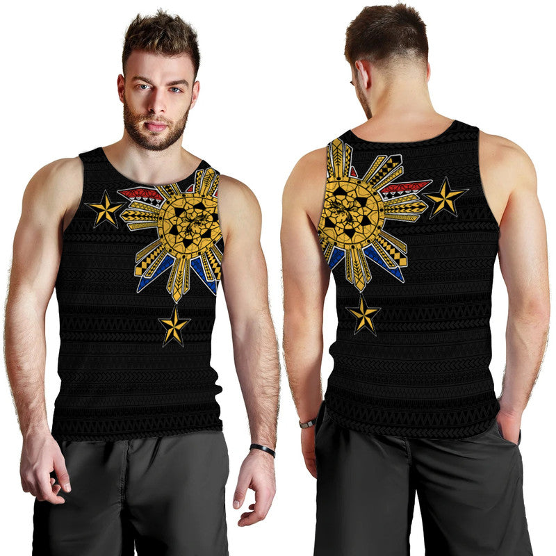 Filipino Men Tank Top Tribal Black Style