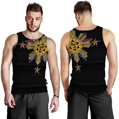 Filipino Men Tank Top Tribal Black Style