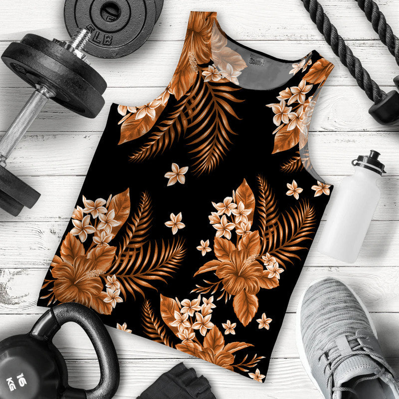 Hawaii Summer Colorful Men Tank Top Orange