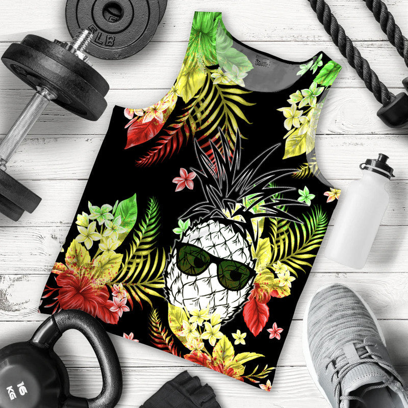 Hawaii Summer Colorful Pineapple Men Tank Top Reggage
