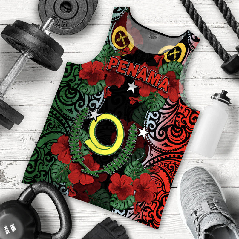 Vanuatu Penama And Hibiscus Men Tank Top