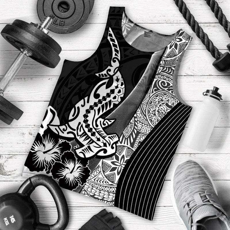 Hawaiian Shark Polynesian Men Tank Top Vibe Black Style