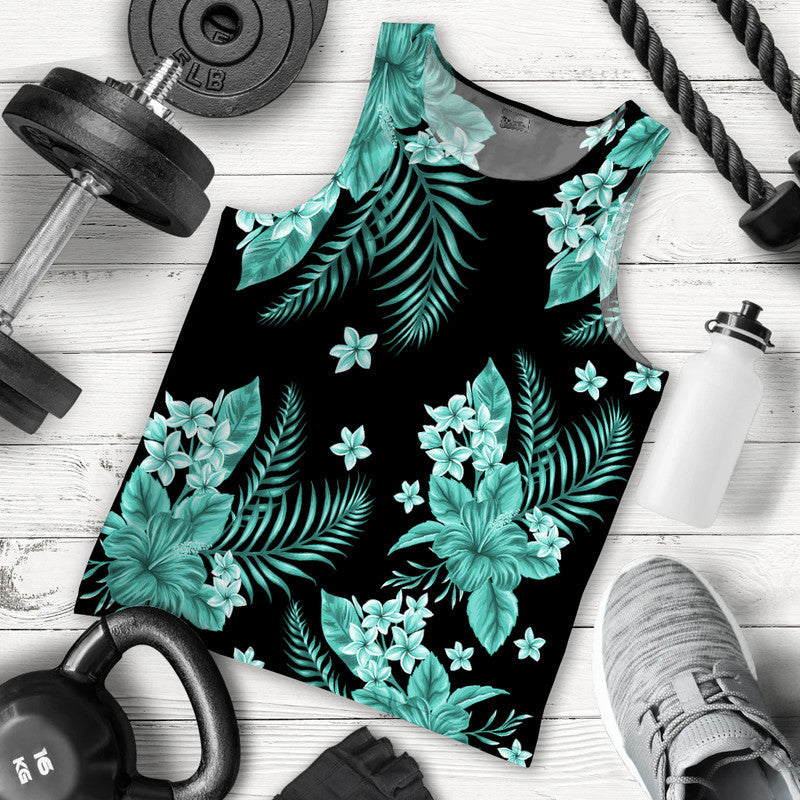 Hawaii Summer Colorful Men Tank Top Turquesa