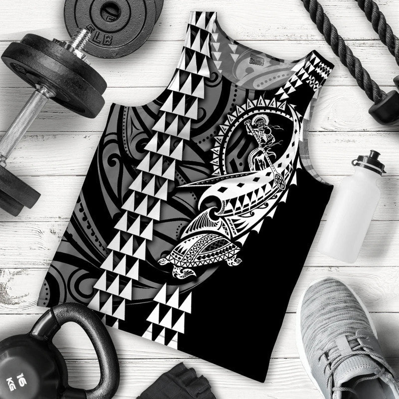 Hawaii Polynesian Warrior Kakau Men Tank Top White