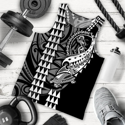 Hawaii Polynesian Warrior Kakau Men Tank Top White