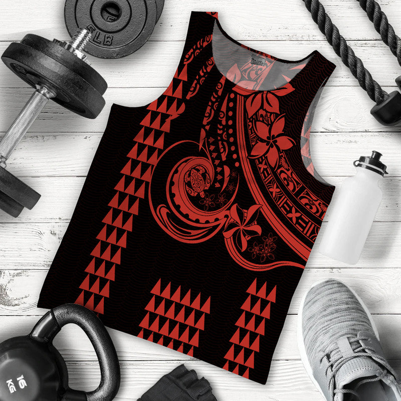 Kakau Hawaiian Polynesian Men Tank Top Red
