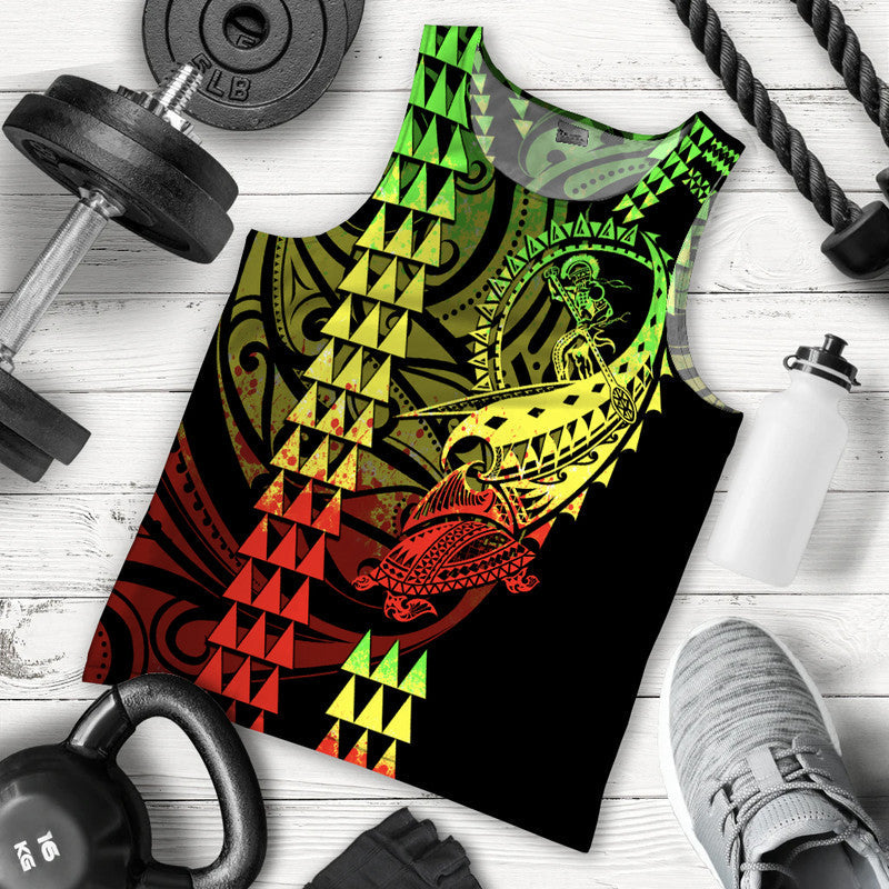 Hawaii Polynesian Warrior Kakau Men Tank Top Reggage