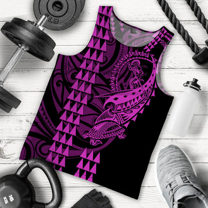 Hawaii Polynesian Warrior Kakau Men Tank Top Purple