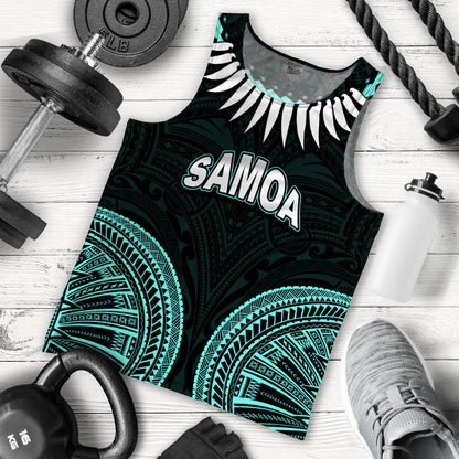 Samoa Ula Nifo Tribal Men Tank Top Green Style