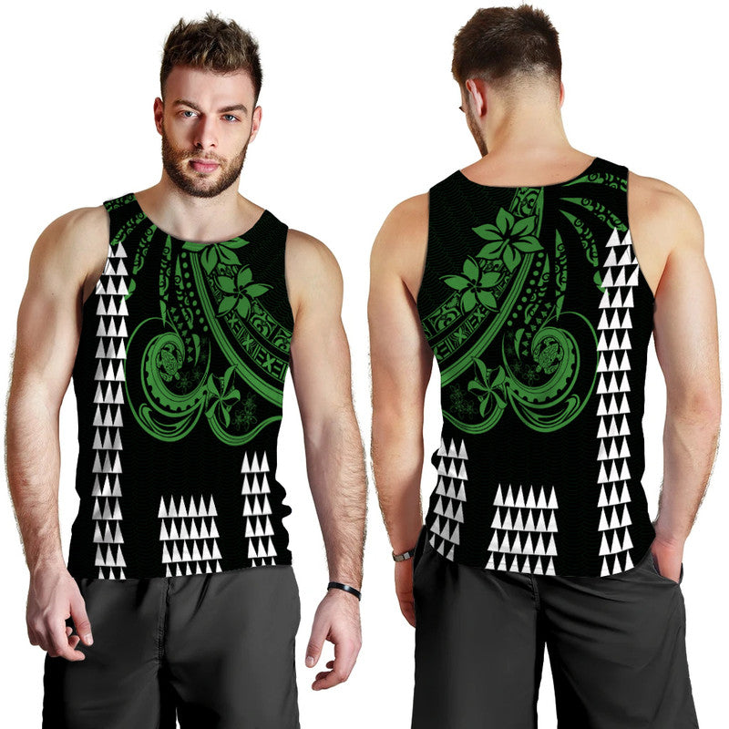 Kakau Hawaiian Polynesian Men Tank Top Green