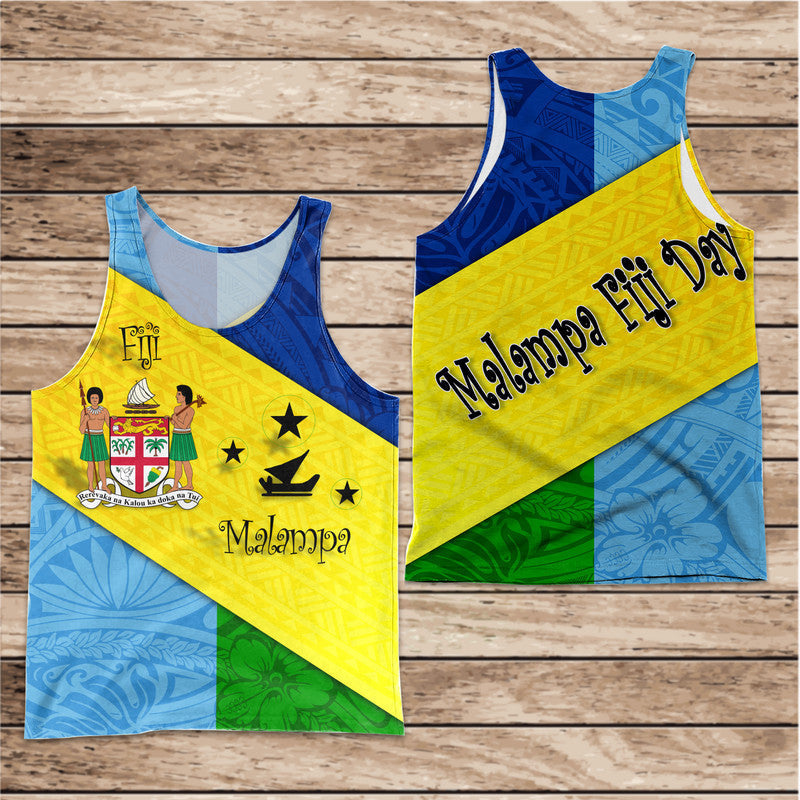 Malampa Fiji Day Men Tank Top Polynesian Line Arty Style