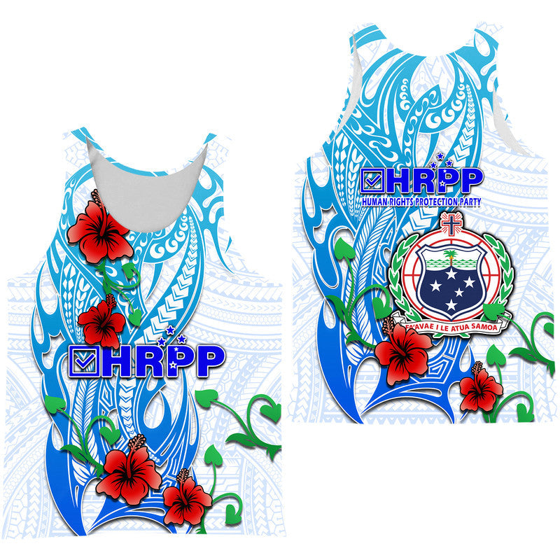 Special Samoa HRPP Party Men Tank Top Tribal Samoan Hibiscus Design