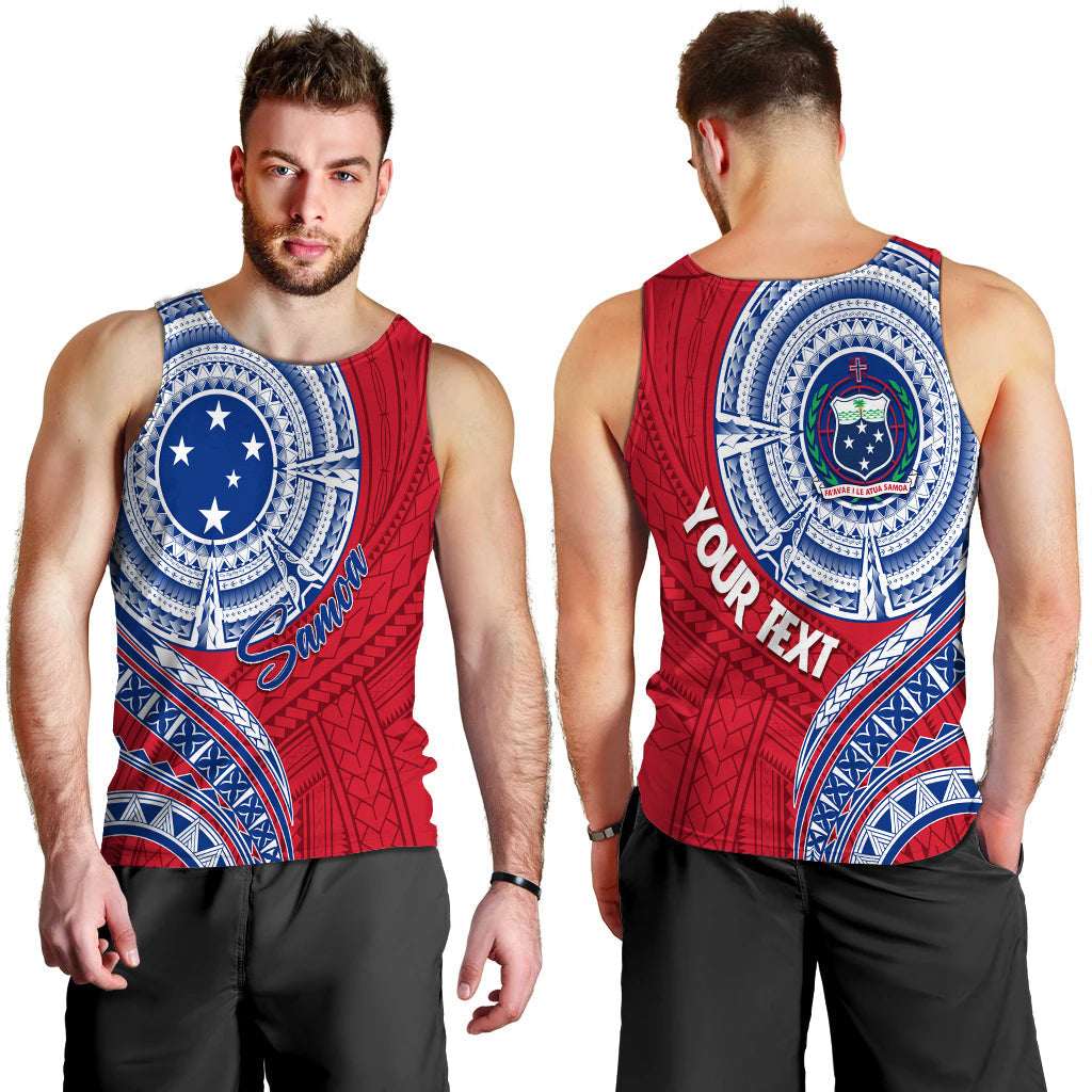 Samoa Personalised Men Tank Top Independence Day Flag Style