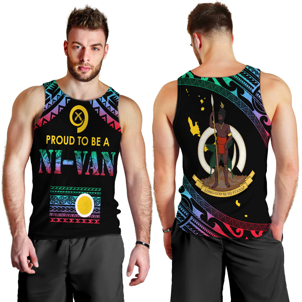 Vanuatu Proud To Be A Ni Van Polynesian Pattern Men Tank Top Shefa Province