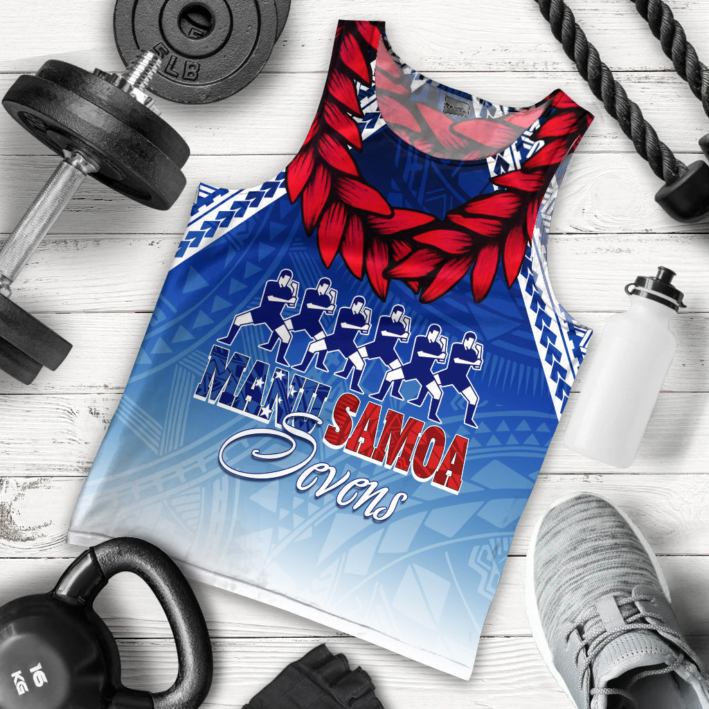 Samoa Sevens Men Tank Top Manu Siva Tau With Ula Fala