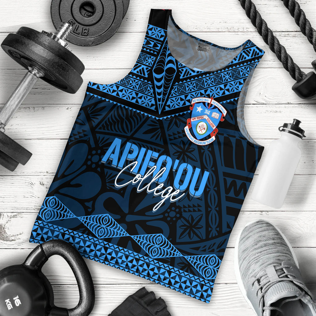 Personalised Tonga Apifo'ou College Men Tank Top Viva AFC Black