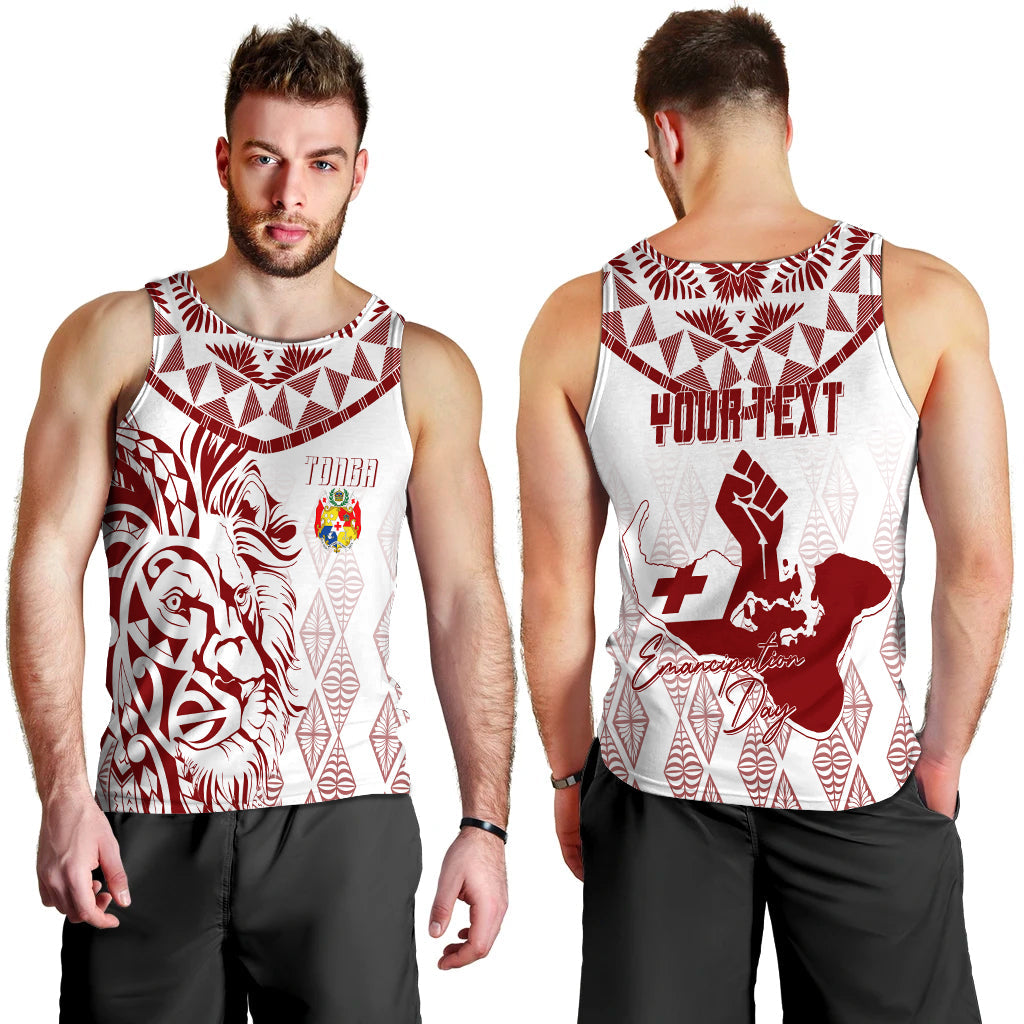 Tonga Personalised Men Tank Top Emancipation Day Lion Style