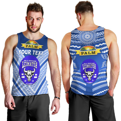 Custom Personalised Mate Ma'a Tonga Men Tank Top Leimatu'a Bulls Creative Style Blue NO.1
