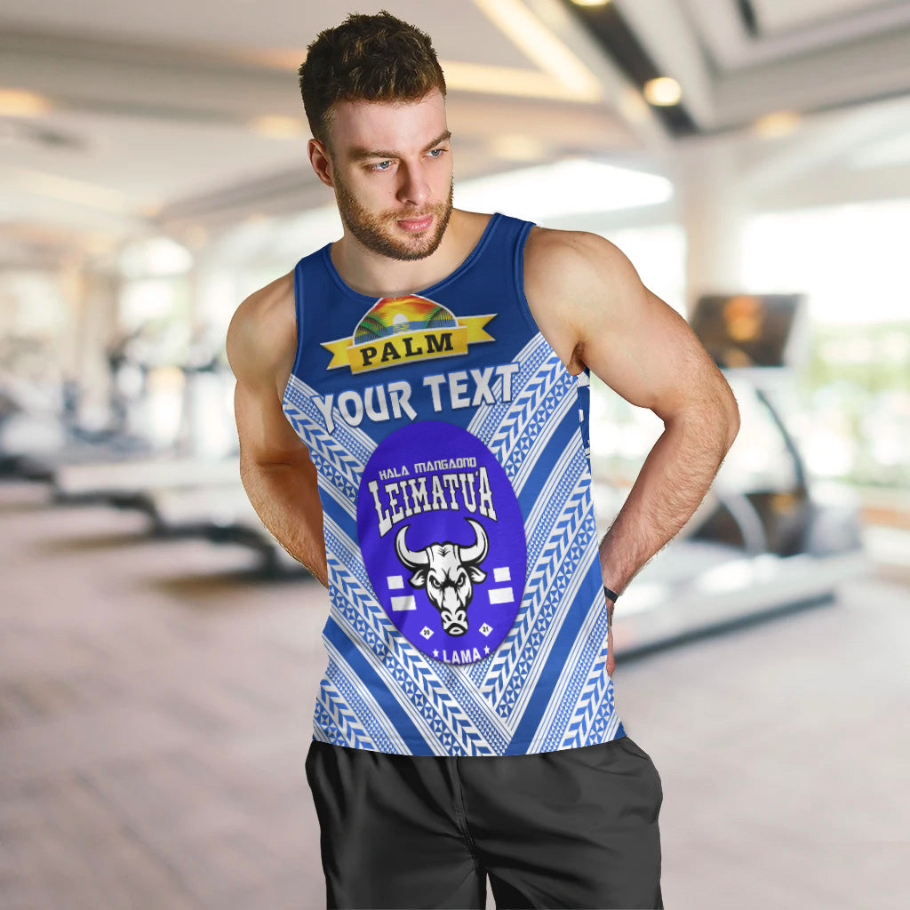 Custom Personalised Mate Ma'a Tonga Men Tank Top Leimatu'a Bulls Creative Style Blue NO.1