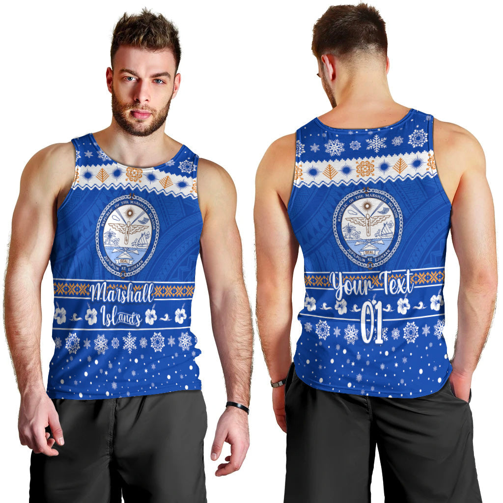 Custom Personalised Marshall Islands Christmas Men Tank Top Simple Style