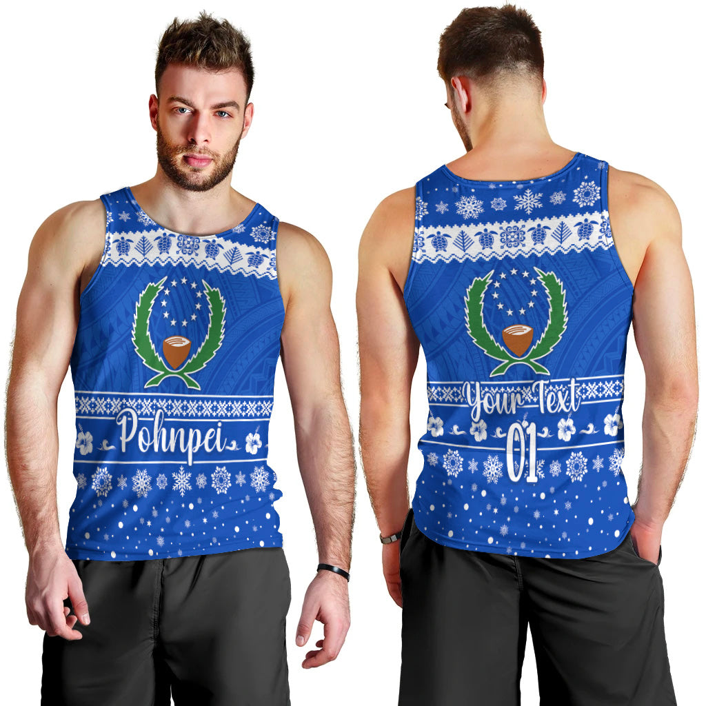 Custom Personalised FSM Pohnpei Christmas Men Tank Top Simple Style