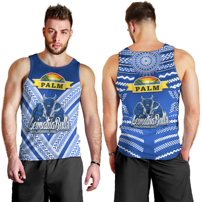 Mate Ma'a Tonga Men Tank Top Leimatu'a Bulls Creative Style Blue