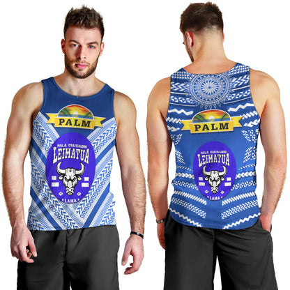 Mate Ma'a Tonga Men Tank Top Leimatu'a Bulls Creative Style Blue NO.1