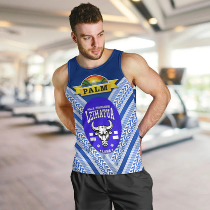 Mate Ma'a Tonga Men Tank Top Leimatu'a Bulls Creative Style Blue NO.1