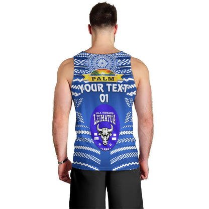 Custom Personalised Mate Ma'a Tonga Men Tank Top Leimatu'a Bulls Creative Style Blue NO.1, Custom Text And Number