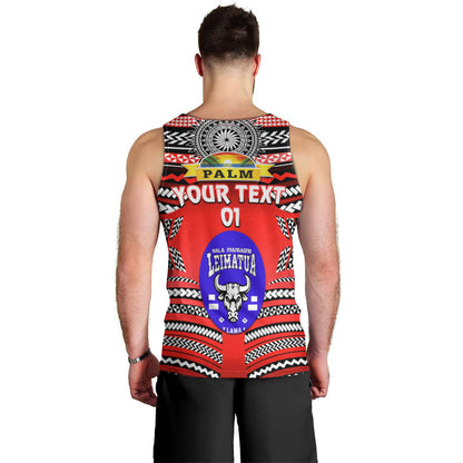 Custom Personalised Mate Ma'a Tonga Men Tank Top Leimatu'a Bulls Creative Style Red NO.1, Custom Text And Number