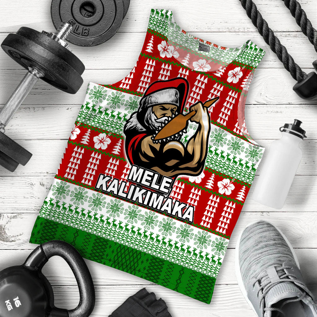 Hawaiian Santa Claus Warrior Men Tank Top Christmas