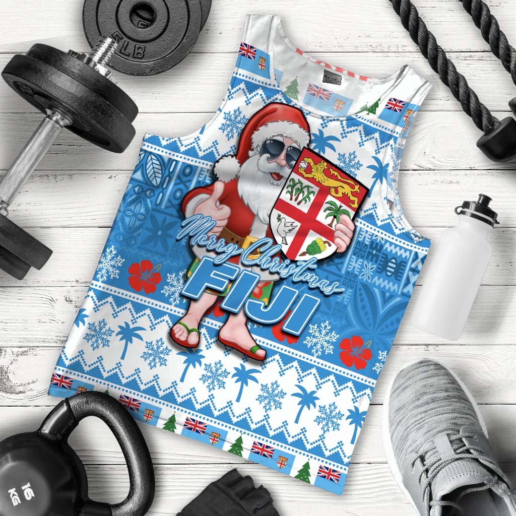 Fiji Christmas Men's Tank Top Cool Santa Claus