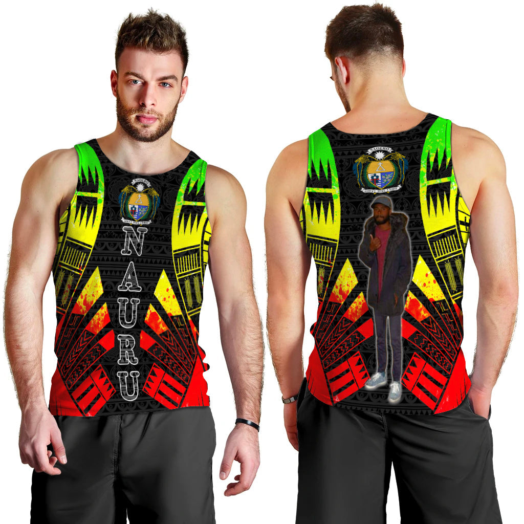 Nauru Men Tank Top Polynesian Tattoo Reggae Custom