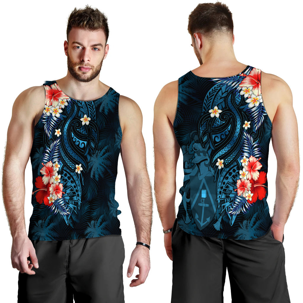 Pitcairn Islands Coconut Tree Turtle Polynesia Men Tank Top