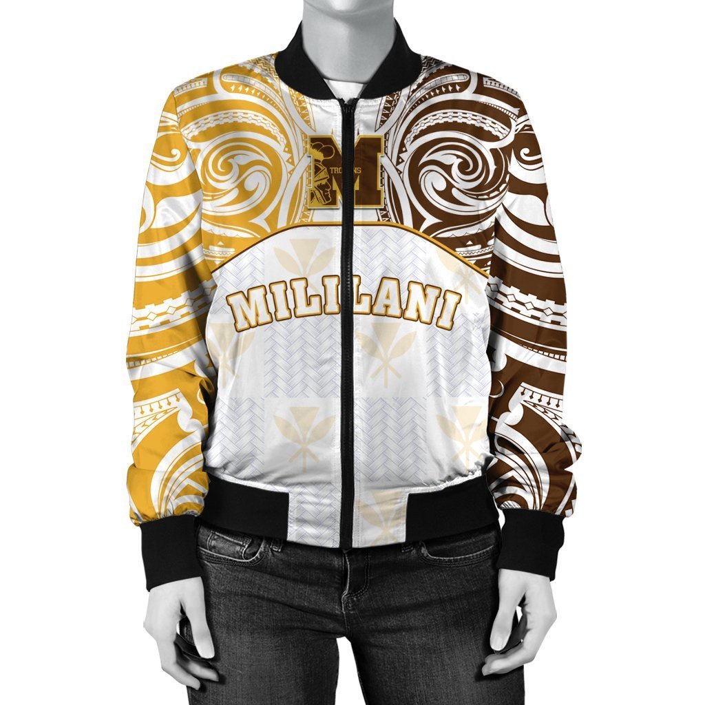 (KAOPUIKI) Kanaka Mililani High School Bomber Jacket Demodern