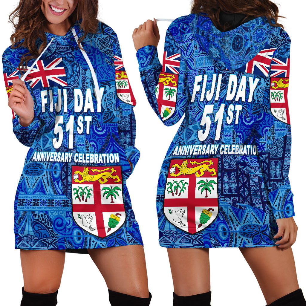 Fiji Day Hoodie Dress Independence Anniversary Original Style