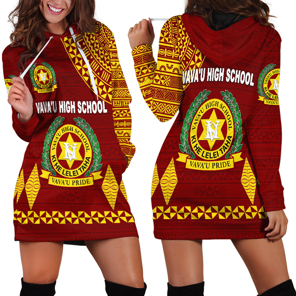 Tonga Vava'u High School Hoodie Dress Simple Style Maroon