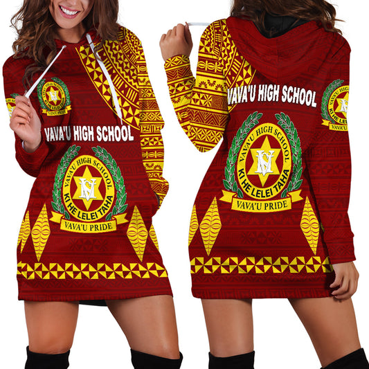 Tonga Vava'u High School Hoodie Dress Simple Style Maroon